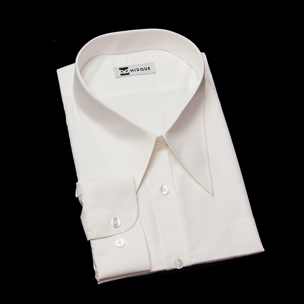ロングポイントカラーのスタイリッシュシャツ オーダーシャツデザイン例